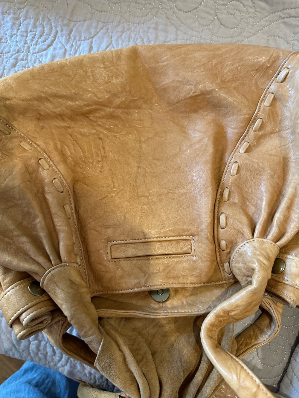 Vintage Viva Bags of California Soft Leather Hobo Shoulder Bag Made in USA - Picture 7 of 16